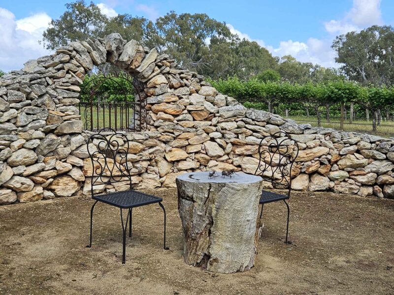 Hand built dry wall at St Mary's Wines