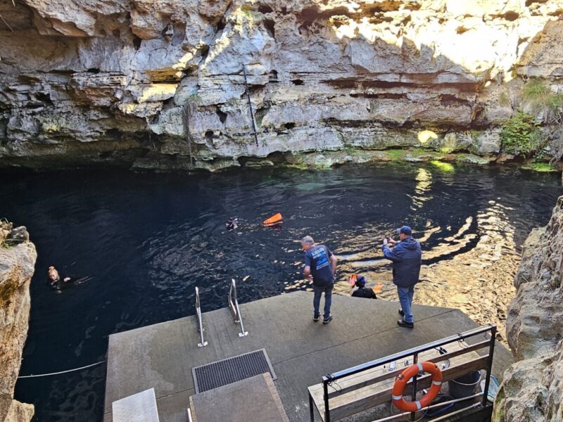 Snorkelling session in the Kilsby Sinkhole