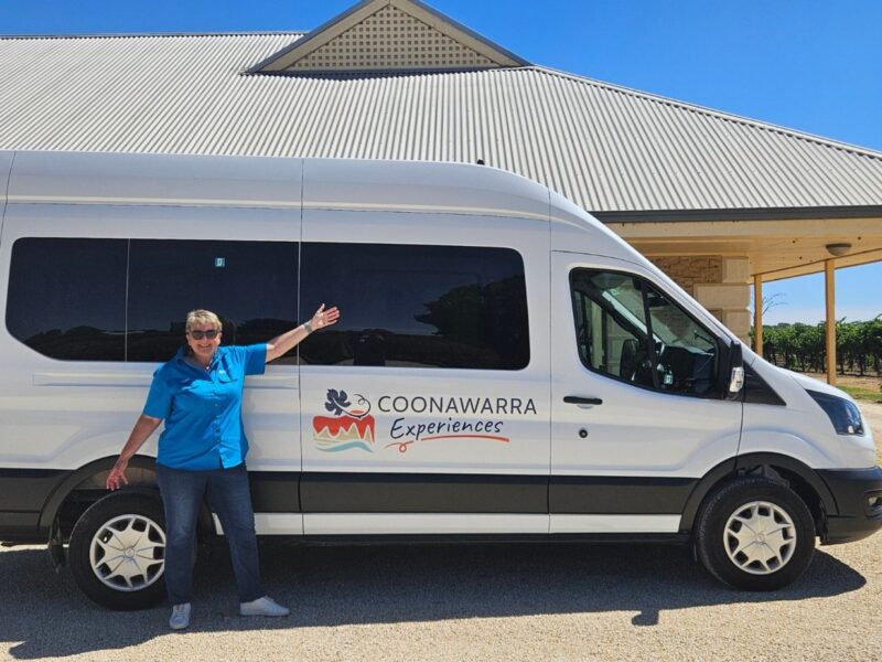 Coonawarra Experiences Ford Transit private driver tour vehicle at winery